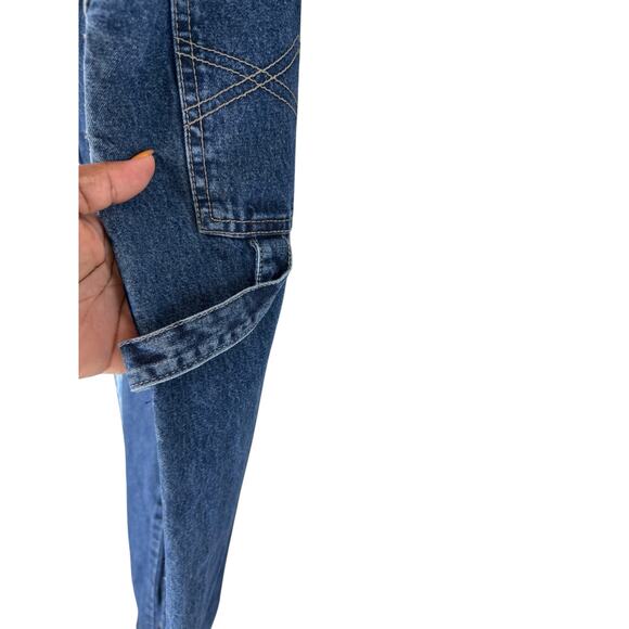 Revolt Clothing Co. Y2K Denim Overalls Women's Casual Rugged Straight Leg Small - Picture 7 of 15